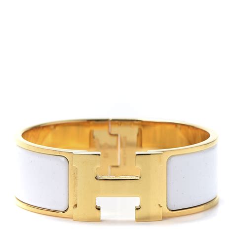 hermes cuff white